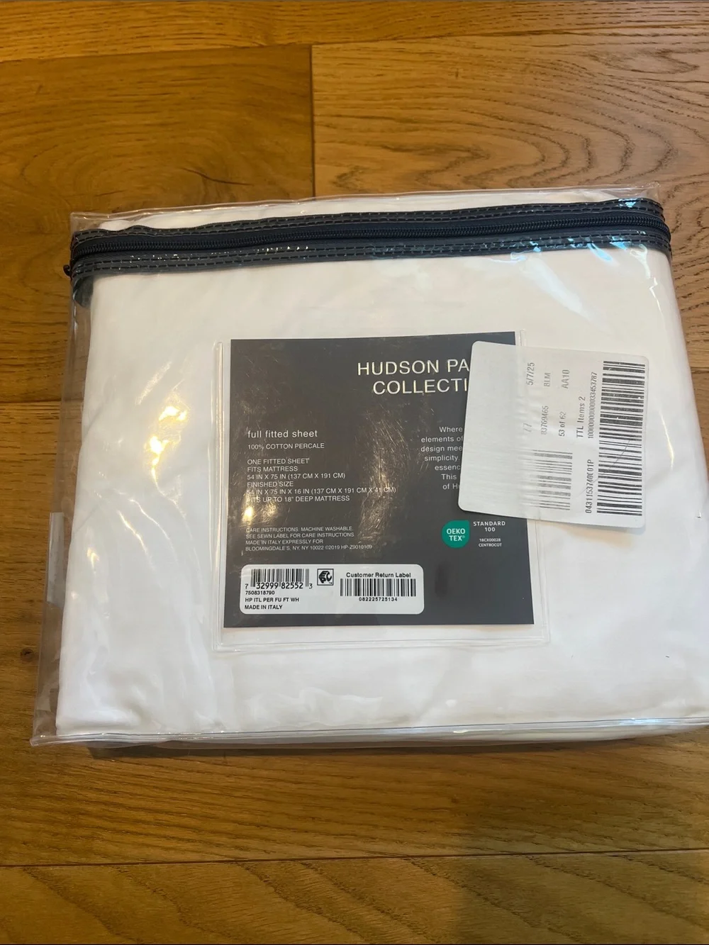 Hudson Park Collection FULL FITTED SHEET NWT